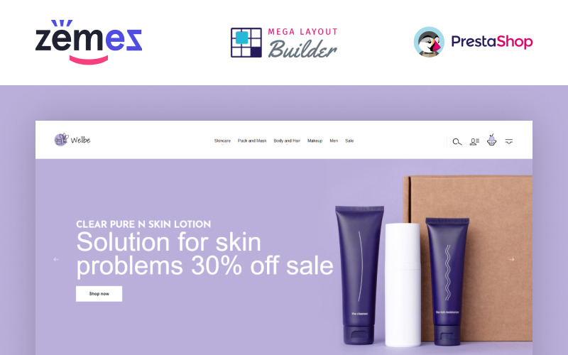 красота онлайн электронная коммерция prestashop тема