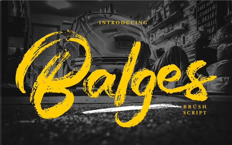 Balges | Dekorativ pensel kursiv typsnitt