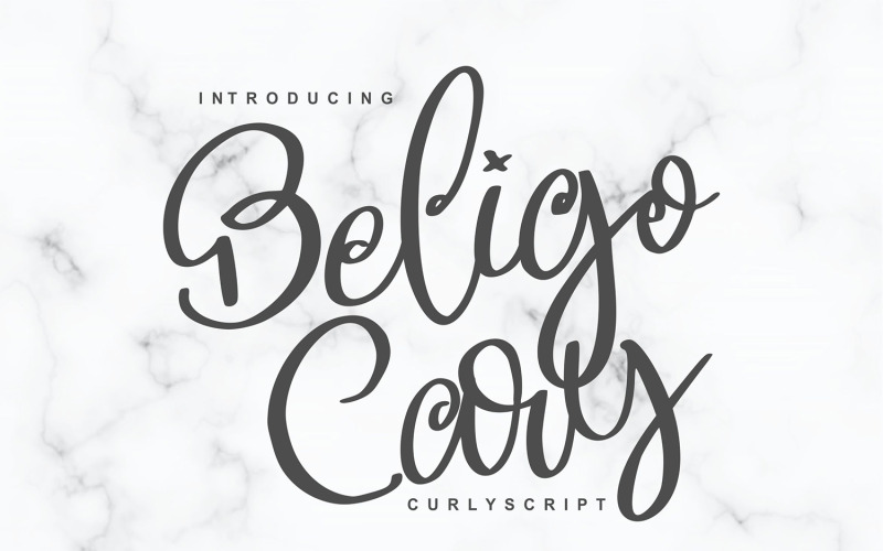 Beligo Cary | Krullend cursief lettertype