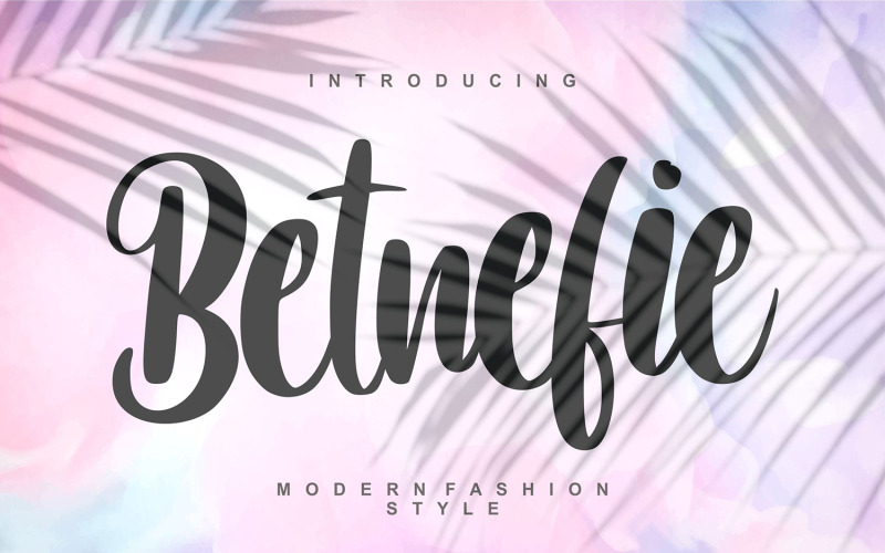 Betnefie | Modernt mode stil teckensnitt