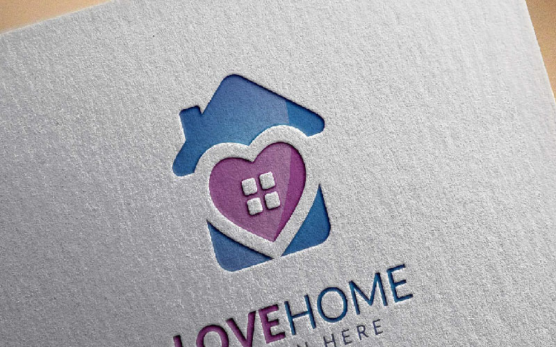 Download Шаблон логотипа "Love Home Logo Template" / Love Home Logo Template - Шаблон логотипа на тему графика logo real estate symbol icon business vector design home building illustration sign construction architecture concept love
