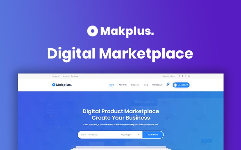 Makplus - Dijital Pazar Yeri WordPress Teması