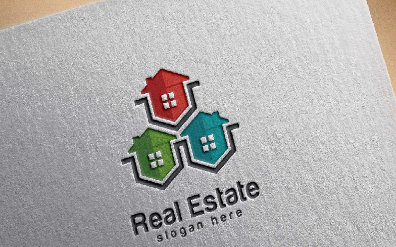 Download Шаблон логотипа "Real Estate 4 Logo Template" / Real Estate 4 Logo Template - Шаблон логотипа на тему графика logo real estate symbol icon business vector house design home building illustration sign construction architecture concept property company abstract element