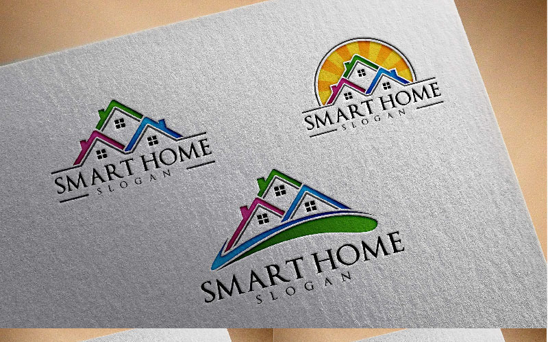 Download Шаблон логотипа "Real Estate Logo Template" / Real Estate Logo Template - Шаблон логотипа на тему графика logo real estate symbol icon business vector house design home building illustration sign construction architecture concept property company abstract element