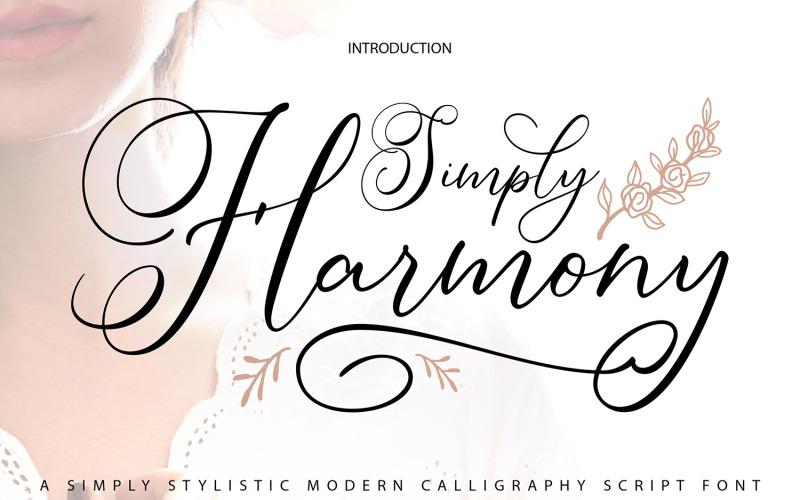 Semplicemente armonia | Un carattere corsivo di calligrafia moderna semplicemente stilistica