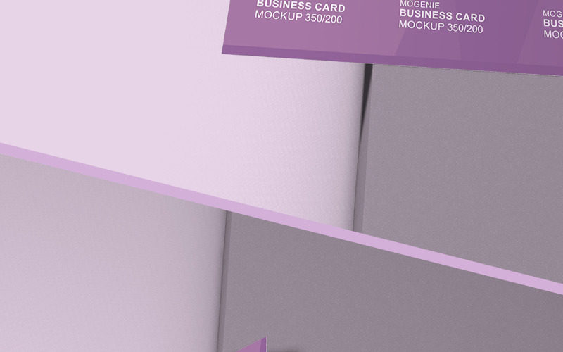 Set of business cards on a surface product mockup