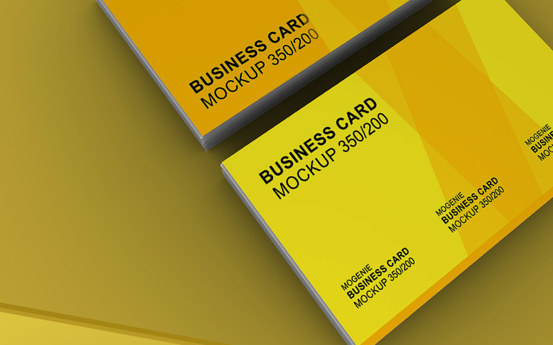Two stacks of business card side by side product mockup