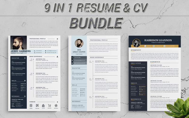 Download Резюме "Bundle Resume Template" / Bundle Resume Template - Резюме на тему графика 2,page,a4,clean,cv,design,elegant,resume,female,feminine,infographic,letter,minimalist,modern,portfolio,professional,indesign,minimal,pages