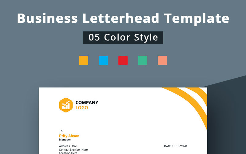 Download Фирменный стиль "Colorful Business Letterhead Design - Corporate Identity Template" / Colorful Business Letterhead Design - Corporate Identity Template - Фирменный стиль на тему графика letterhead print identity template colorful professional business corporate a4 creative abstract
