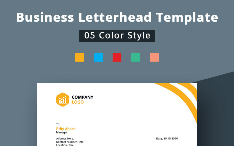 Design colorato carta intestata aziendale - modello di identità aziendale