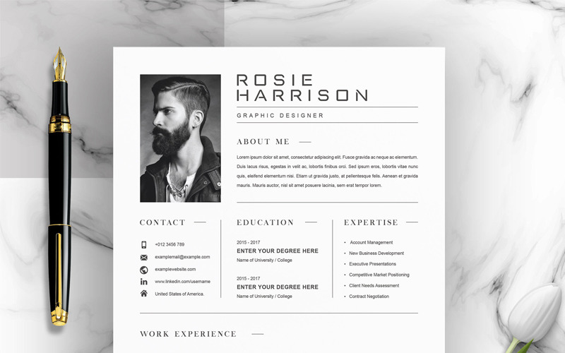 Plantilla de CV de Rosie