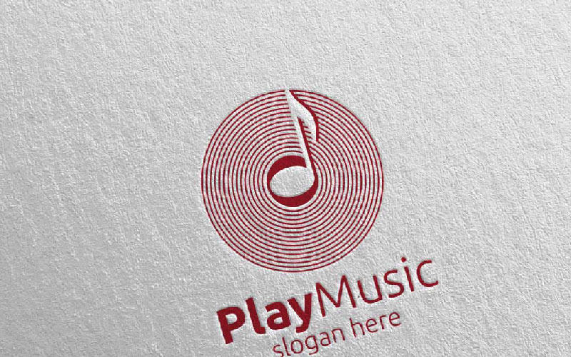 Download Шаблон логотипа "Abstract Music with Note and Play Concept 26 Logo Template" / Abstract Music with Note and Play Concept 26 Logo Template - Шаблон логотипа на тему графика music logo karaoke melody movie multimedia record voice singer note sound song play wave video volume audio vector composeundefined