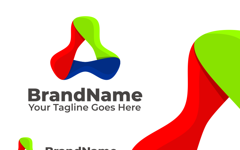 Download Шаблон логотипа "Abstract Triangle Logo Template" / Abstract Triangle Logo Template - Шаблон логотипа на тему графика abstract logo dots dot triangle symbol template design branding