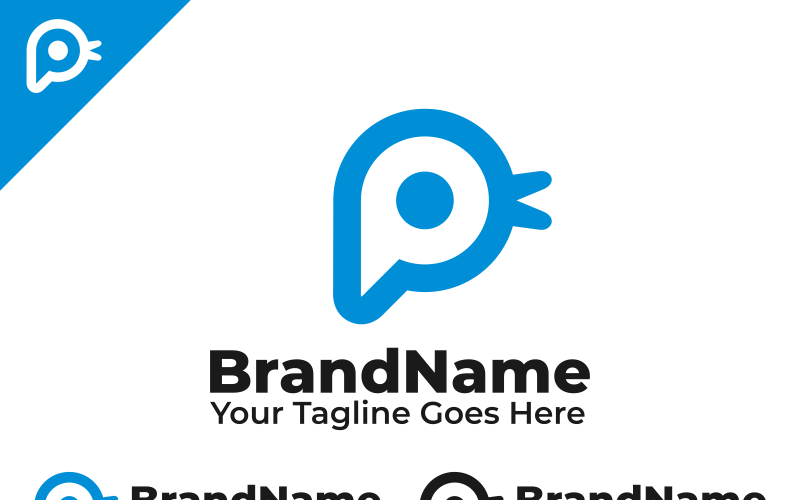 Download Шаблон логотипа "Bird Chat Logo Template" / Bird Chat Logo Template - Шаблон логотипа на тему графика 