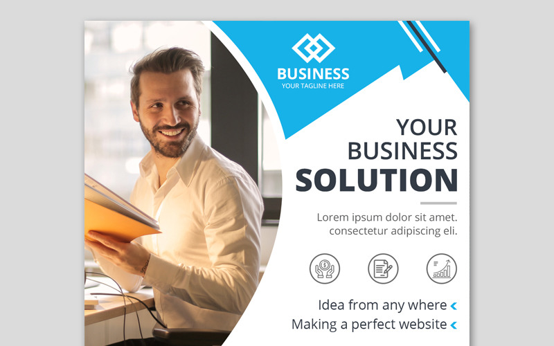 Download Шаблон для соцсетей "Business Instagarm Post Social Media Template" / Business Instagarm Post Social Media Template - Шаблон для соцсетей на тему графика banner flyer business sale office instagram marketing promotion shop discount digital advertising square social offer corporate store company modern app