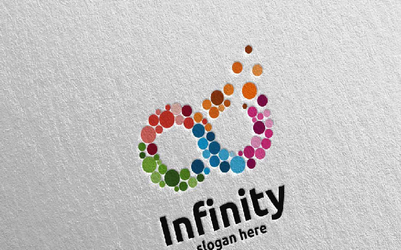 Modelo de logotipo de design 7 de loop infinito