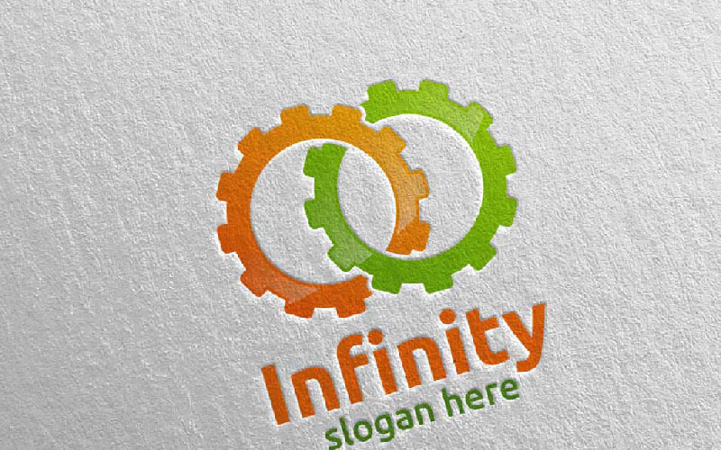 Infinity loop Design 8 logotyp mall