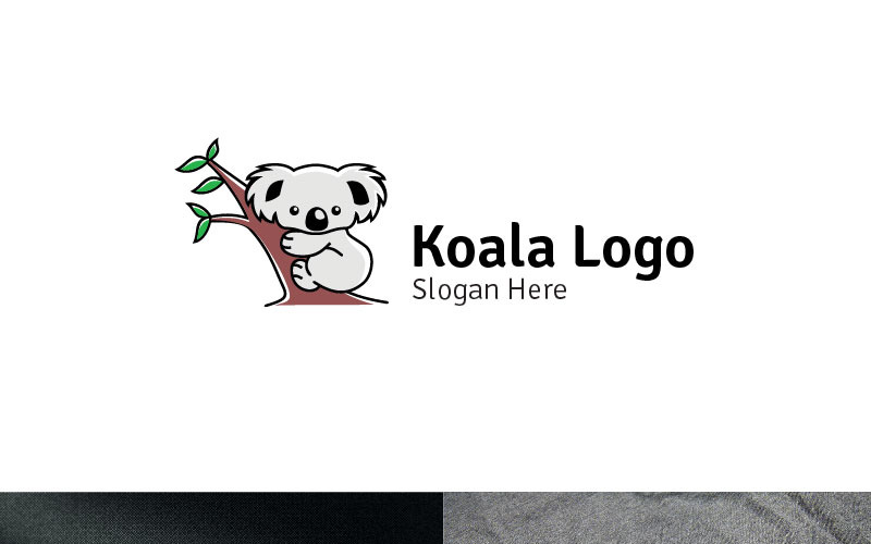 Download Шаблон логотипа "Koala Logo Template" / Koala Logo Template - Шаблон логотипа на тему графика koala logo animal mascot branding cute cartoon elegant tree children character brand funny identity symbol kids zoo jungle pet shop