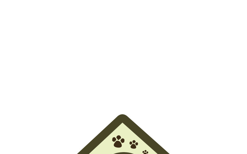 Modèle de logo de maison pour animaux de compagnie