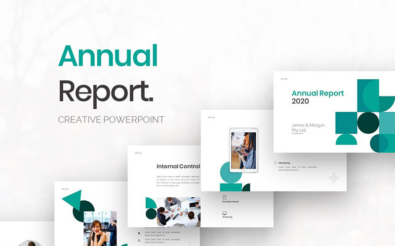 Modèle PowerPoint de rapport annuel