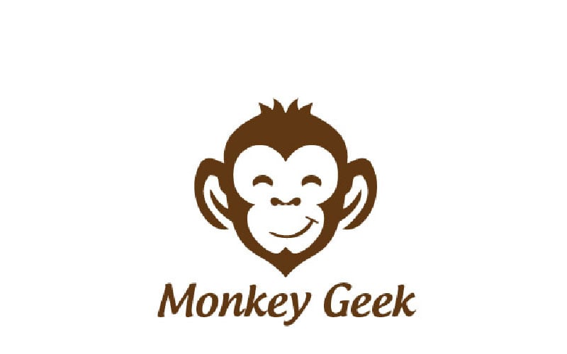 Modelo de logotipo Monkey Geek