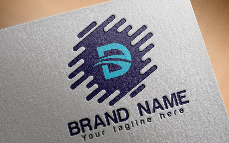 Download Шаблон логотипа "Abstract D Letter Logo Template" / Abstract D Letter Logo Template - Шаблон логотипа на тему графика creative modern realistic logo design company business brand abstract versatile flat 3d minimalist
