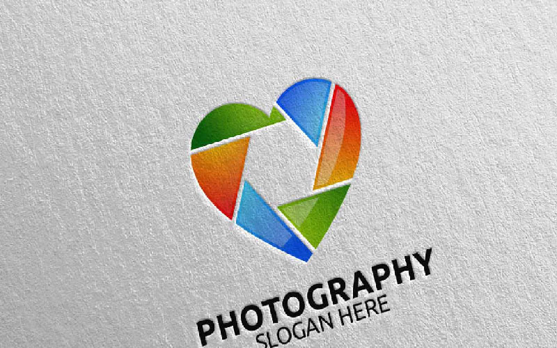 Modello astratto di logo di fotografia della macchina fotografica 8