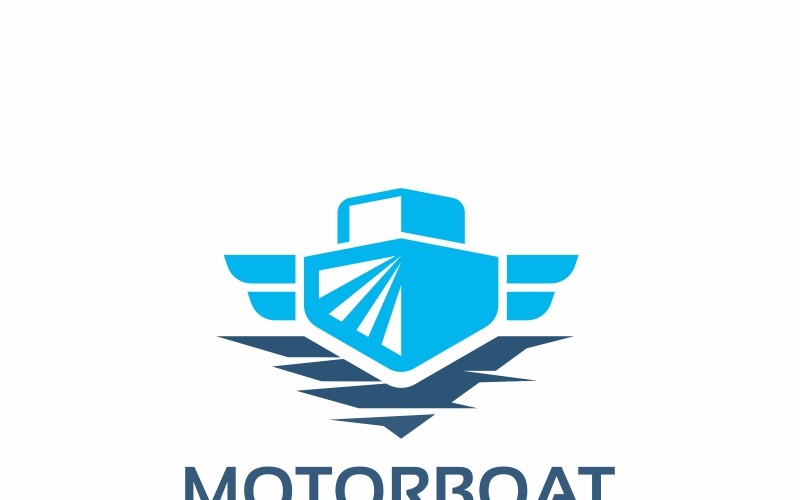 Download Шаблон логотипа "Motorboat Logo Template" / Motorboat Logo Template - Шаблон логотипа на тему графика anchor blue boat club lake marine motorboat ocean resort sail logo sailboat sailing sailor sea water wave wind yacht