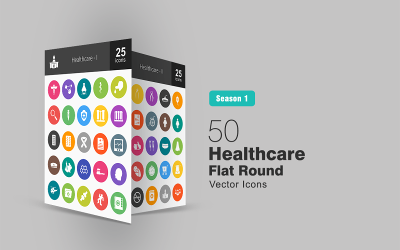 Download Набор иконок "50 Healthcare Flat Round Icon Set" / 50 Healthcare Flat Round Icon Set - Набор иконок на тему графика healthcare icon medical sign blood sample magnifying glass chemistry experiment human face records patient dentist wheelchair baby siren ambulance doctor