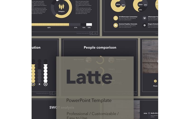 Modèle PowerPoint de café au lait
