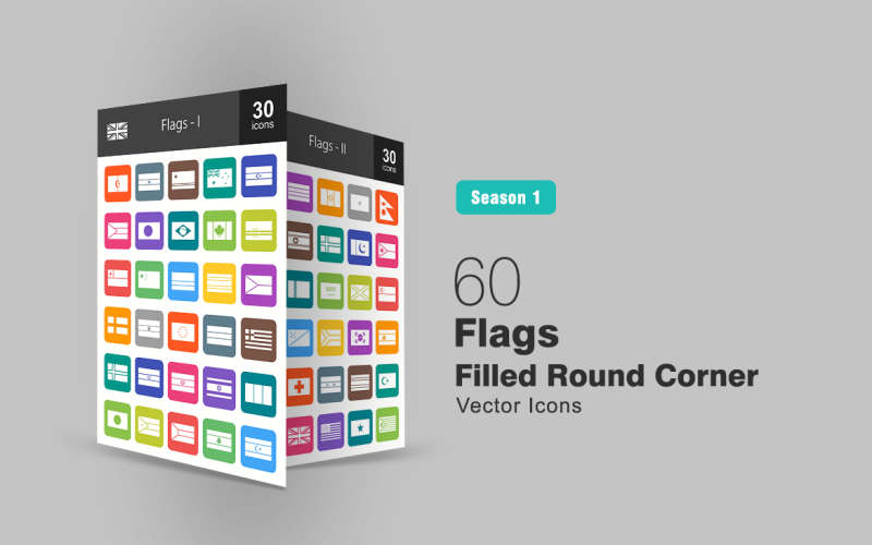 Download Набор иконок "60 Flags Filled Round Corner Icon Set" / 60 Flags Filled Round Corner Icon Set - Набор иконок на тему графика flags,icon,flag,country,countries,nations,australia,bangladesh,brazil,canada,china,egypt,germany,greece,india,italy,japan,malaysia,mexico,korea