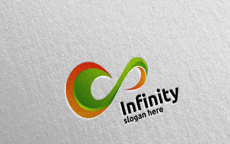 Infinity loop 4 ontwerpsjabloon logo