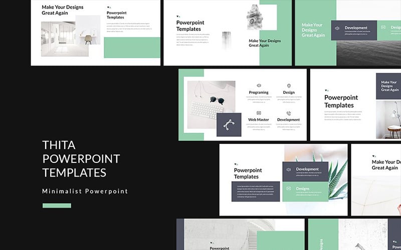 Modèle PowerPoint de Lookbook de Thita