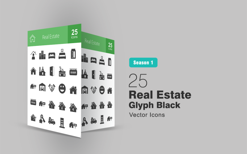 Download Набор иконок "26 Real Estate Glyph Icon Set" / 26 Real Estate Glyph Icon Set - Набор иконок на тему графика real estate icon property business housing house home rent sale shipment factory bedroom door window mall building customer apartment iconbunny