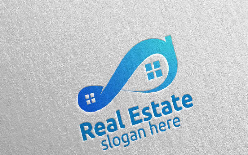 Download Шаблон логотипа "Real Estate Infinity Design 37 Logo Template" / Real Estate Infinity Design 37 Logo Template - Шаблон логотипа на тему графика logo real estate symbol icon business vector infinity house design home building illustration sign construction architecture concept property company abstract