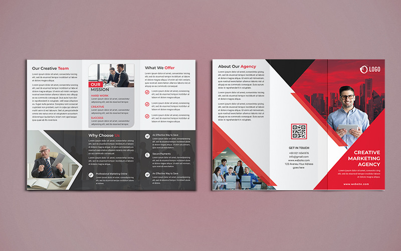 Download Фирменный стиль "Trifold Brochure Design - Corporate Identity Template" / Trifold Brochure Design - Corporate Identity Template - Фирменный стиль на тему графика corporate,business,agency,brochure,trifold,tri-fold,trifoldbrochure,marketing,company,tri,brochuredesign,a4,a4brochure,print-ready,psd,template,professional,internet,creative,usletter
