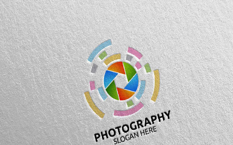 Sjabloon voor abstract camerafotografie 16 logo