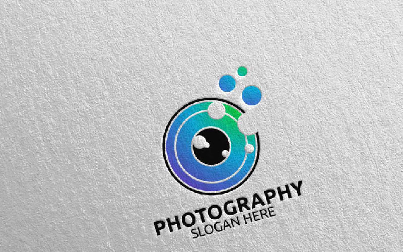 Modèle de logo de photographie de caméra abstraite 31