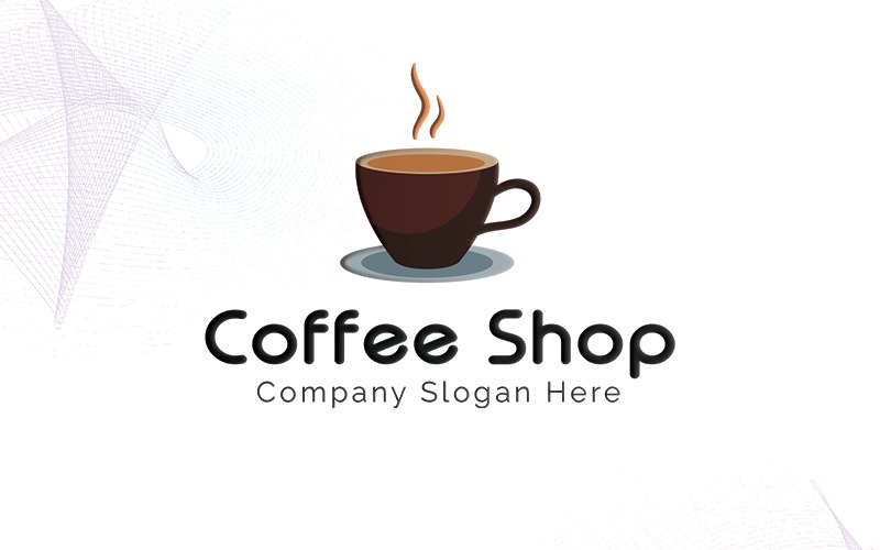 Download Шаблон логотипа "Coffee Shop Logo Template" / Coffee Shop Logo Template - Шаблон логотипа на тему графика business casual chocolate circle civet coffee classic corporate cup delicious delivery design drink fast food fresh ice juice label logo