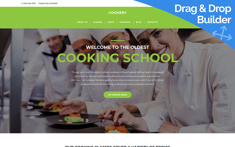 Cooking - Culinary School Moto CMS 3 Template