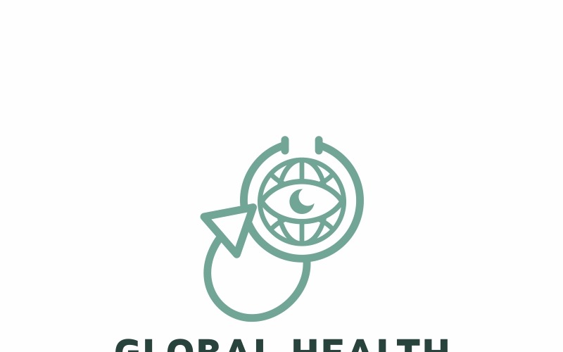 Global hälsa logotyp mall