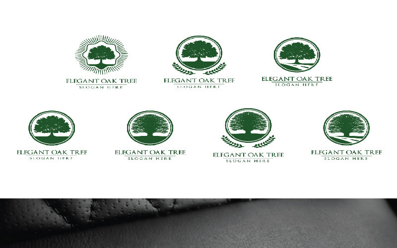 Зелений дуб 2 логотип шаблон