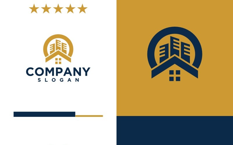 Download Шаблон логотипа "HOME BUILDING ROUNDED Logo Template" / HOME BUILDING ROUNDED Logo Template - Шаблон логотипа на тему графика 