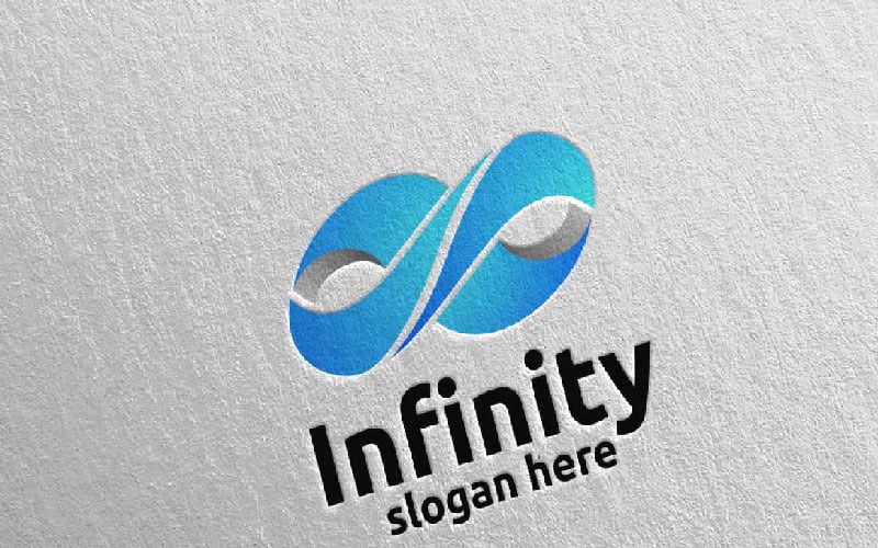 Infinity loop Design 2 logotyp mall