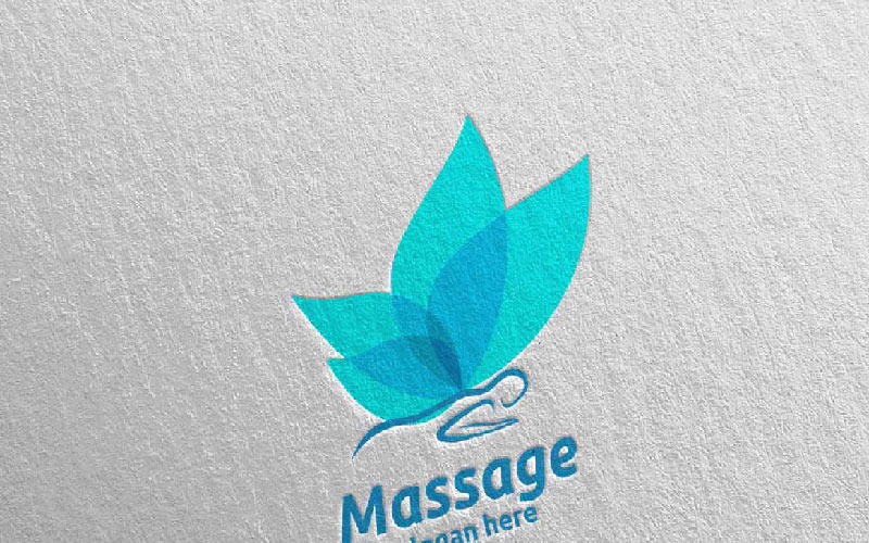 Modelo de logotipo de design de massagem 15