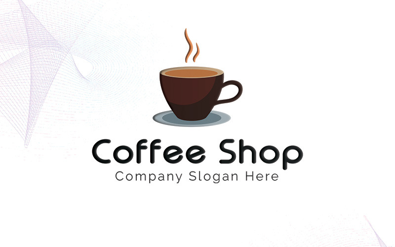 Modèle de logo de café