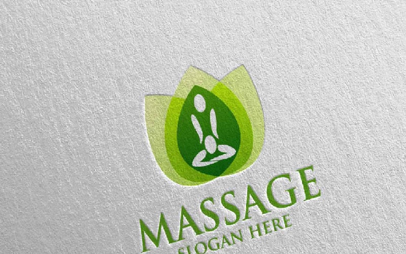Modèle de logo de conception de massage 14