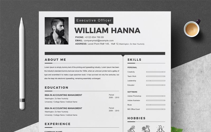 Plantilla de curriculum vitae de William
