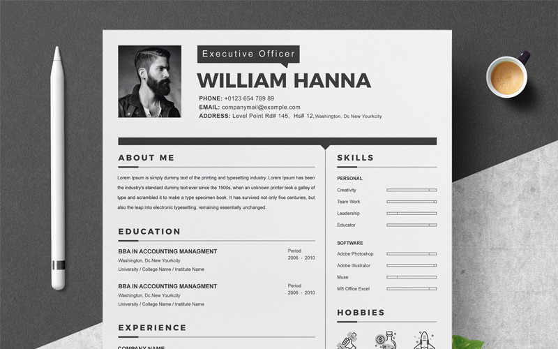 Шаблон резюме William