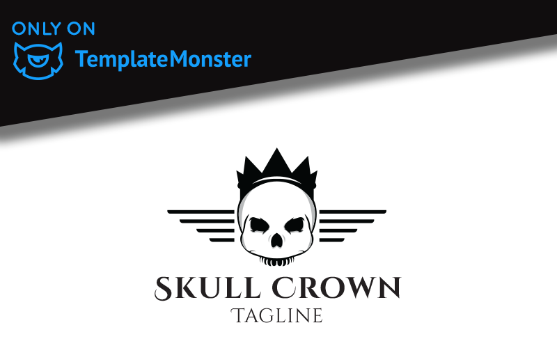 Download Шаблон логотипа "Skull Logo Template" / Skull Logo Template - Шаблон логотипа на тему графика business club corona crown dark extreme fast game garage group hard king motorbike